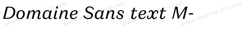 Domaine Sans text M字体转换